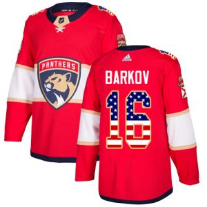 Kinder Florida Panthers Eishockey Trikot Aleksander Barkov #16 Authentic Rot USA Flag Fashion